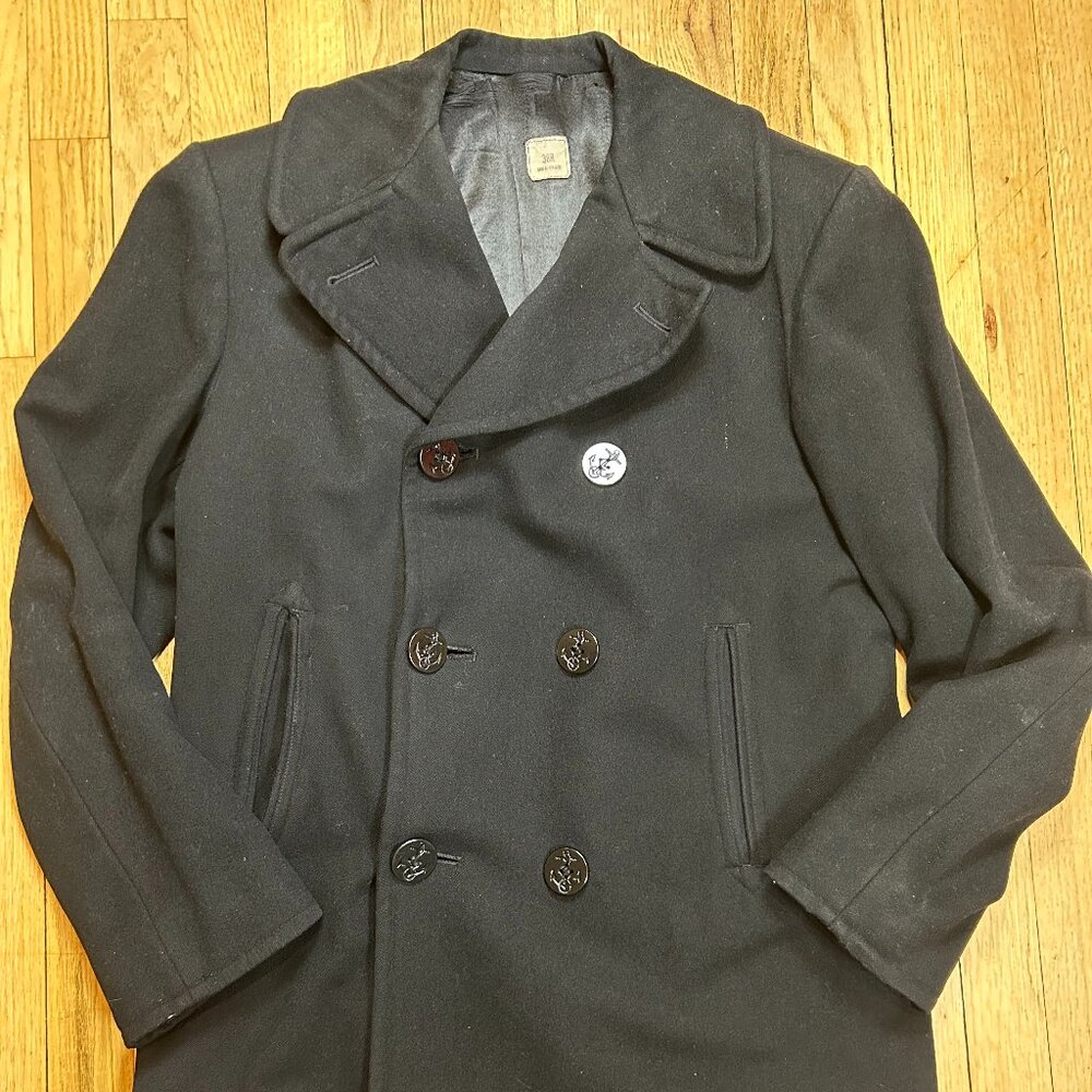 Authentic Navy Enlisted Man's Pea Coat, 38R